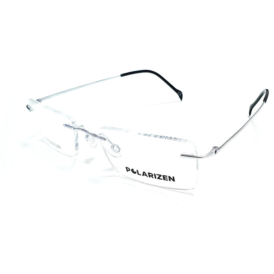 Rame ochelari de vedere unisex Polarizen 16020-C2 Rectangulare Argintii originale din Metal cu comanda online