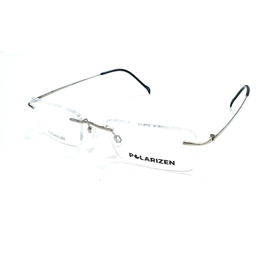 Rame ochelari de vedere unisex Polarizen 16020-C3 Rectangulare Gri originale din Metal cu comanda online