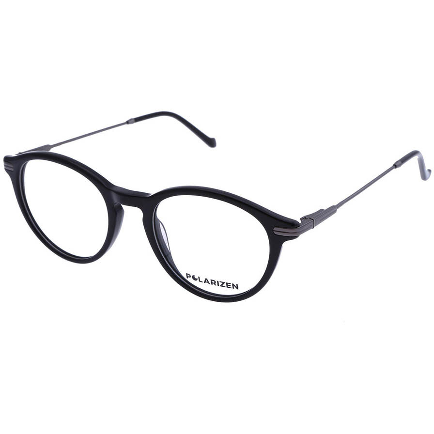 Rame ochelari de vedere unisex Polarizen 17233 C1 Rotunde Negre originale din Plastic cu comanda online