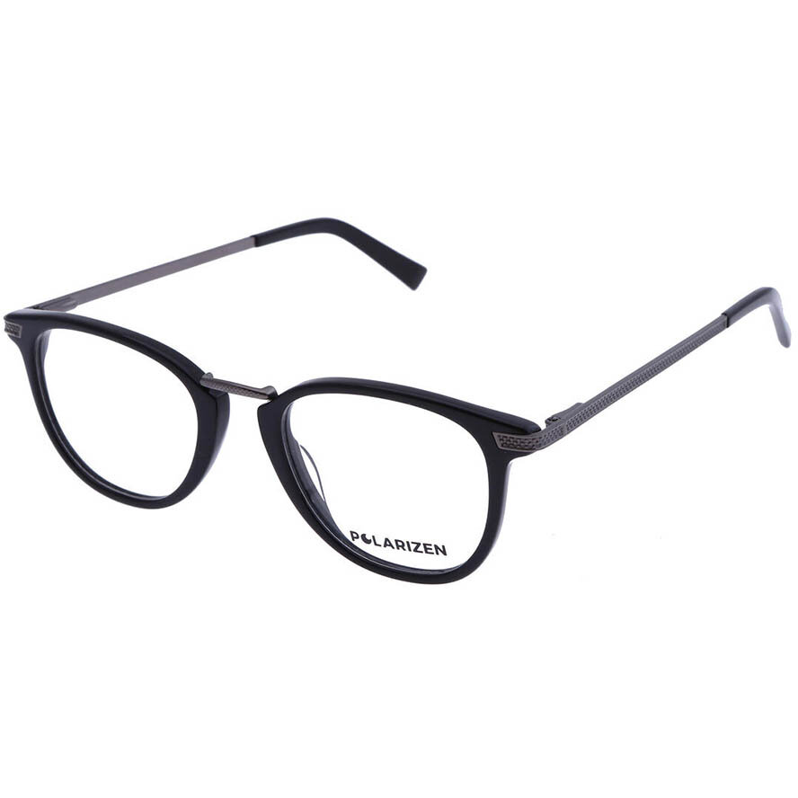 Rame ochelari de vedere unisex Polarizen 17239 C1 Rotunde Negre originale din Plastic cu comanda online