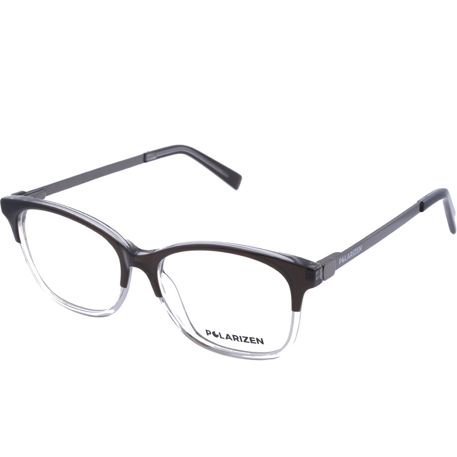 Rame ochelari de vedere unisex Polarizen 17395 C2 Rectangulare Negre originale din Plastic cu comanda online