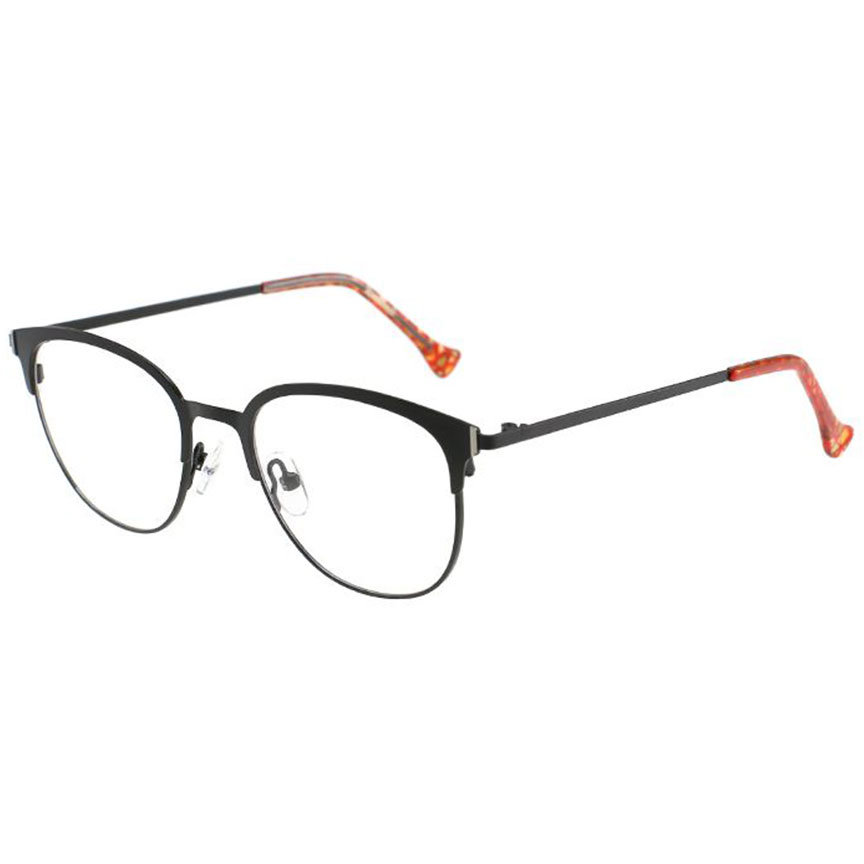 Rame ochelari de vedere unisex Polarizen 9075 C1 Browline Negre originale din Metal cu comanda online