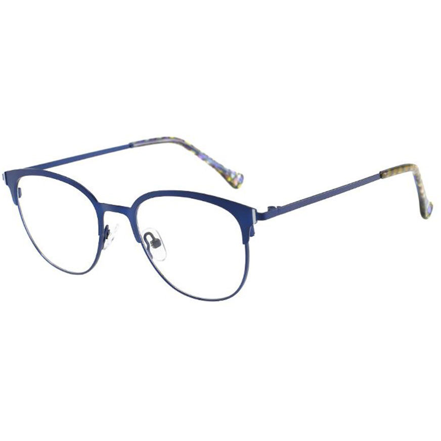 Rame ochelari de vedere unisex Polarizen 9075 C4 Browline Albastre originale din Metal cu comanda online