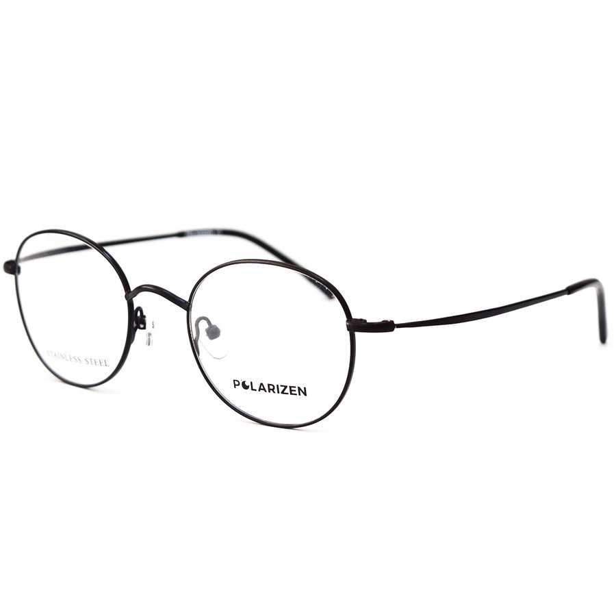 Rame ochelari de vedere unisex Polarizen 9289 5 Rotunde Negre originale din Otel cu comanda online
