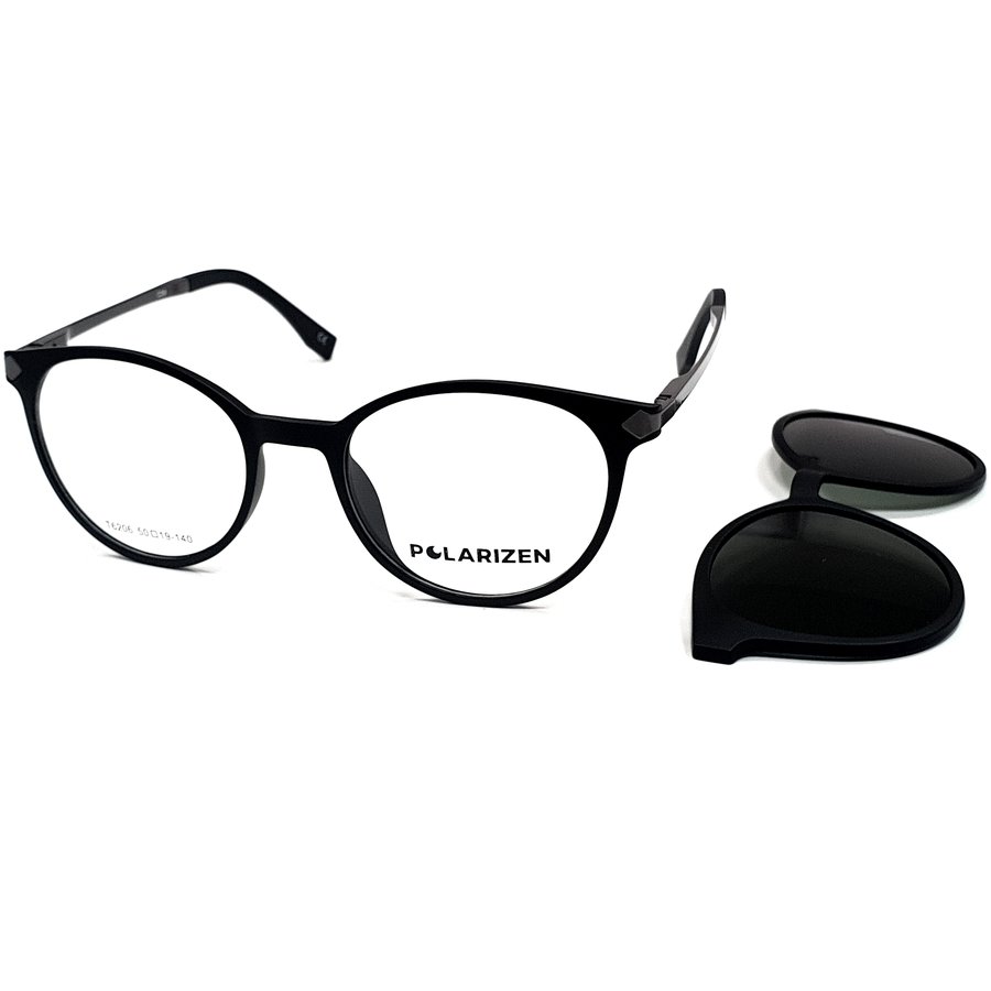 Rame ochelari de vedere unisex Polarizen CLIP-ON T6206 C09 Clip-on Negre originale din Plastic cu comanda online