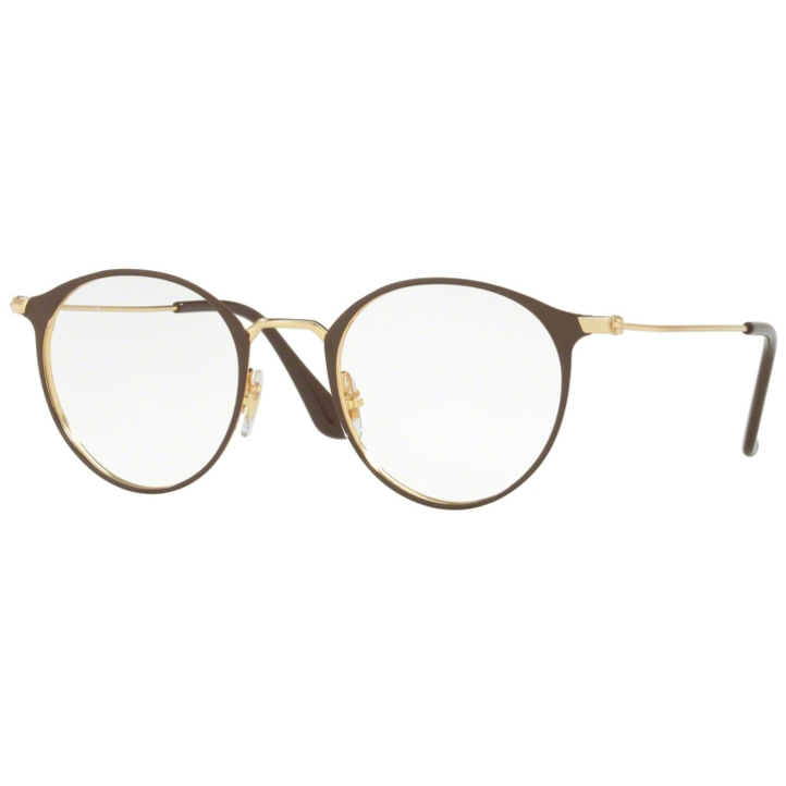 Rame ochelari de vedere unisex RAY-BAN RX6378 2905 Rotunde Maro originale din Metal cu comanda online
