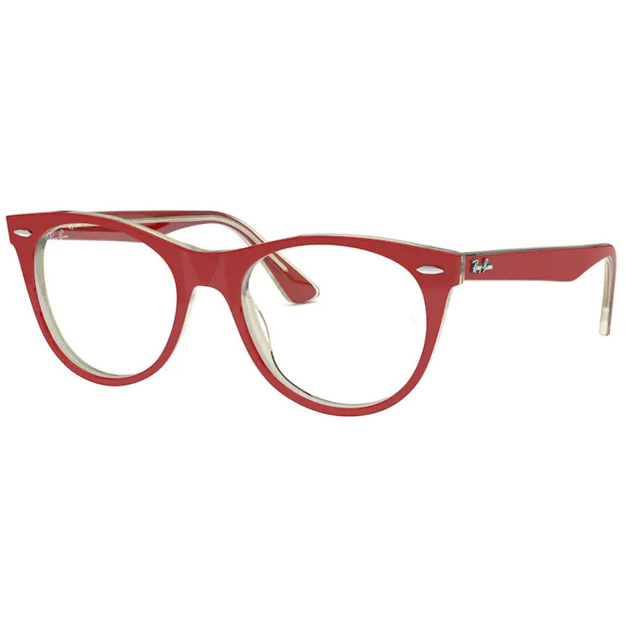 Rame ochelari de vedere unisex Ray-Ban RX2185V 5987 Rotunde Rosii originale din Plastic cu comanda online
