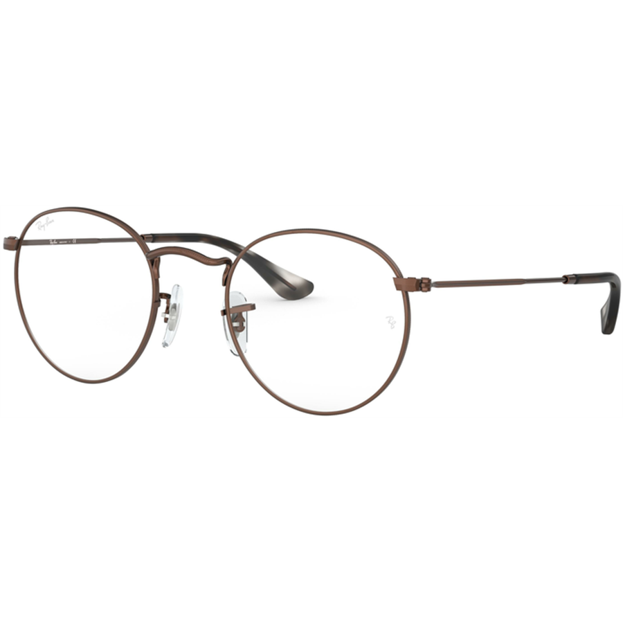 Rame ochelari de vedere unisex Ray-Ban RX3447V 3074 Rotunde Maro originale din Metal cu comanda online