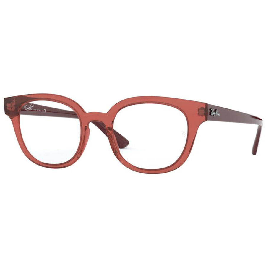 Rame ochelari de vedere unisex Ray-Ban RX4324V 5942 Rotunde Rosii originale din Plastic cu comanda online