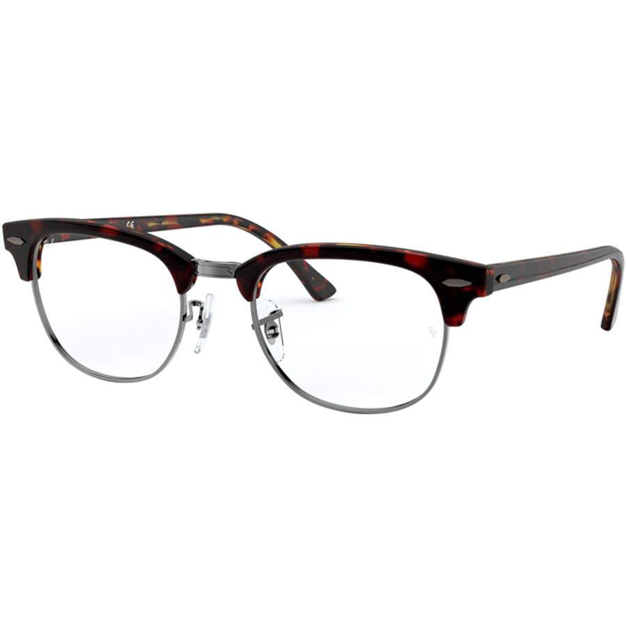 Rame ochelari de vedere unisex Ray-Ban RX5154 5911 Patrate Rosii originale din Plastic cu comanda online