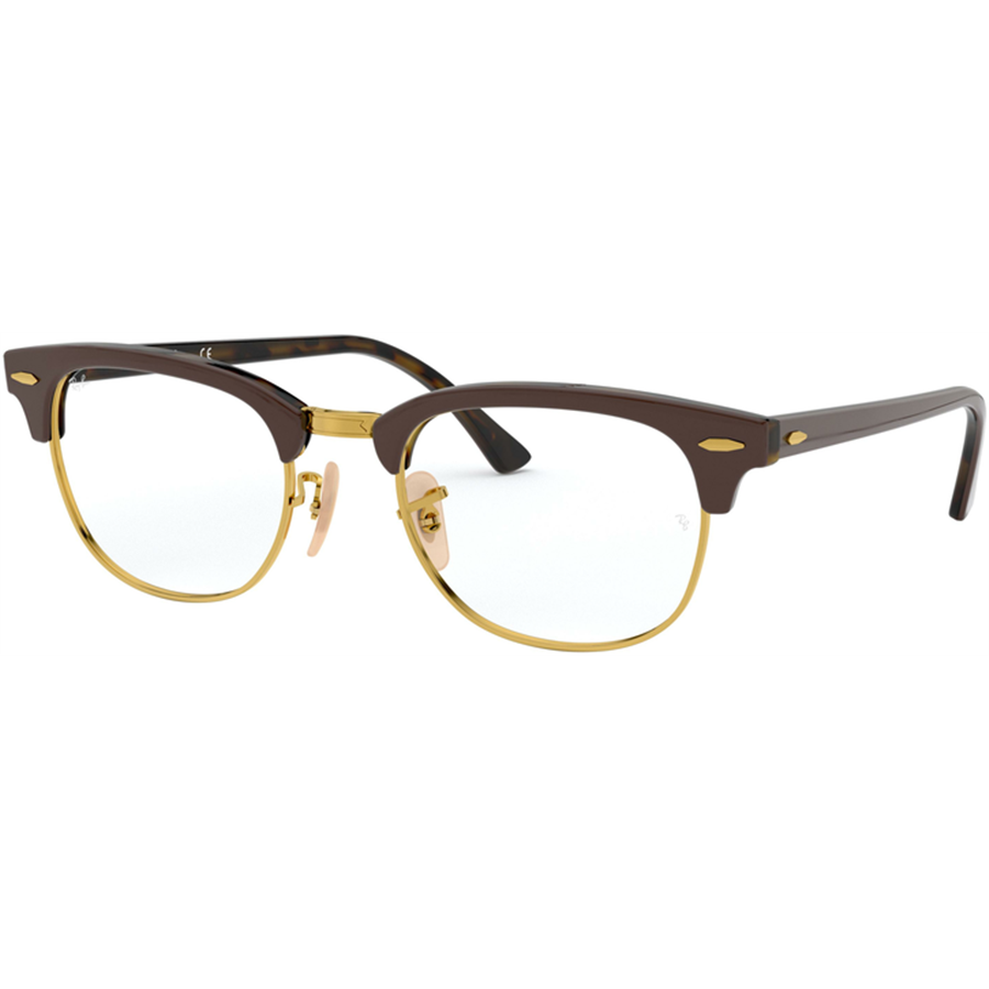 Rame ochelari de vedere unisex Ray-Ban RX5154 5969 Patrate Maro originale din Plastic cu comanda online