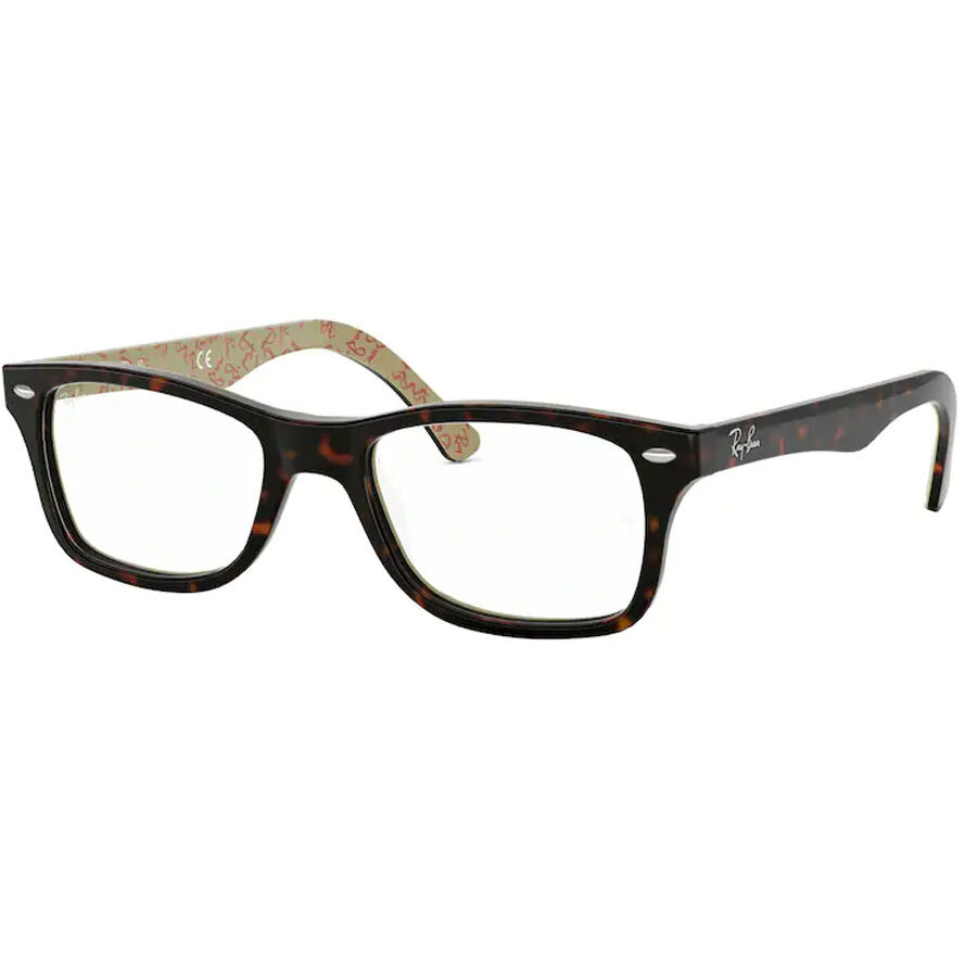 Rame ochelari de vedere unisex Ray-Ban RX5228 5057 Rectangulare Havana originale din Plastic cu comanda online