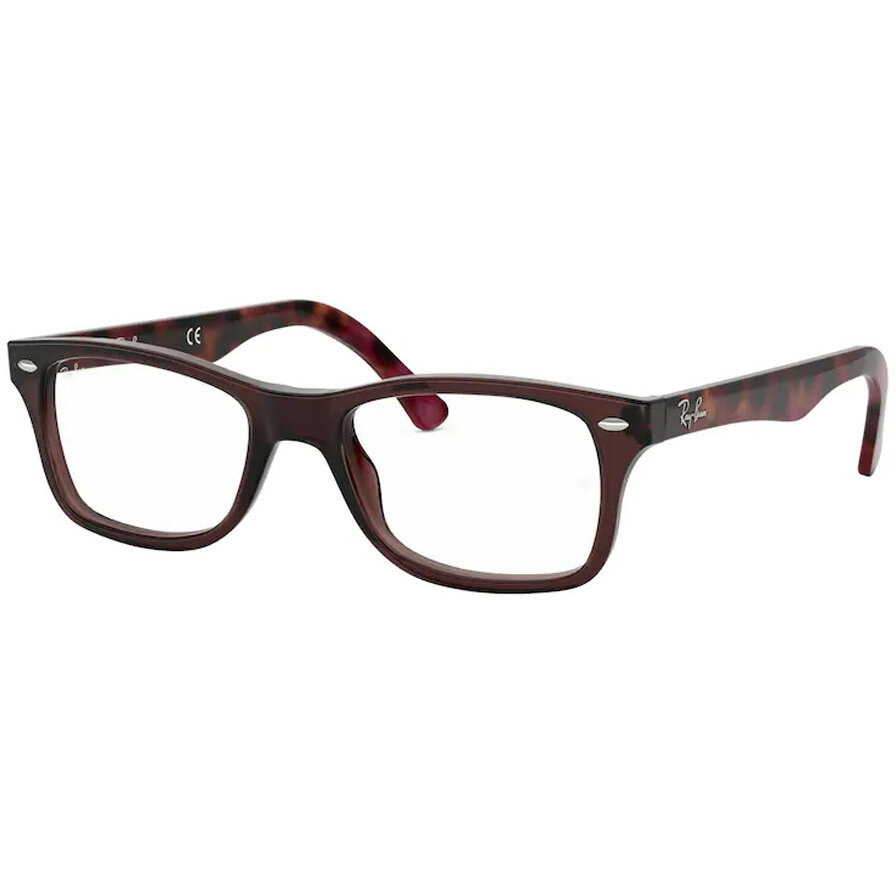 Rame ochelari de vedere unisex Ray-Ban RX5228 5628 Patrate Maro originale din Plastic cu comanda online