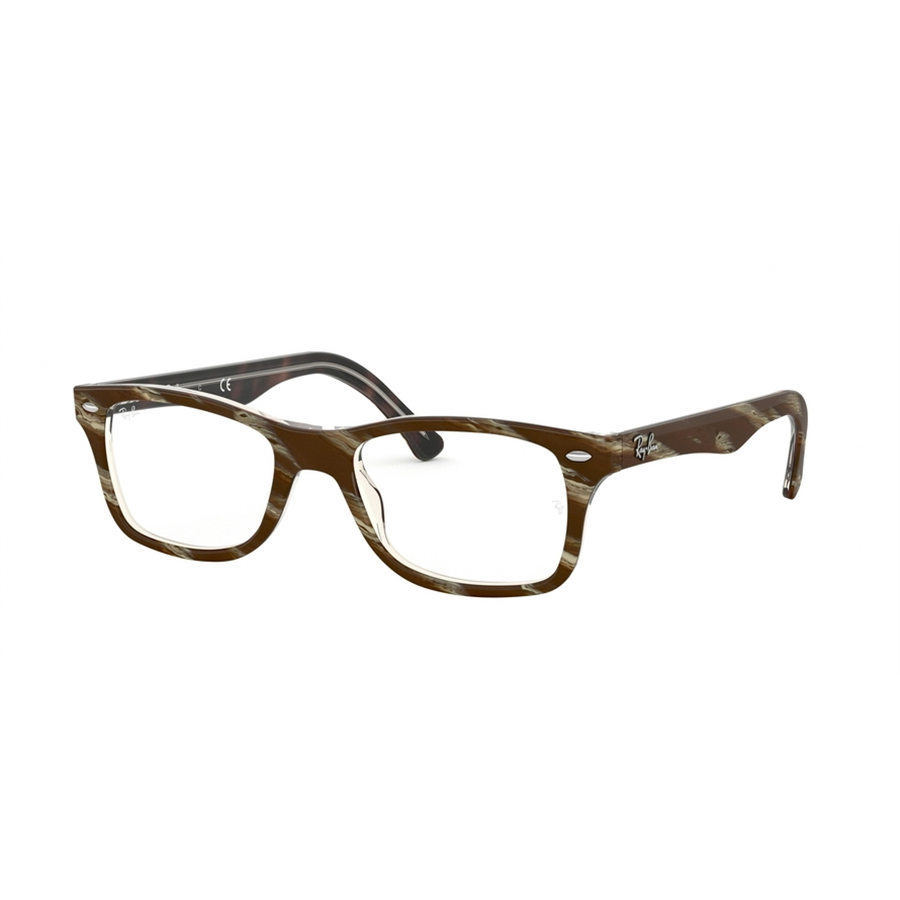 Rame ochelari de vedere unisex Ray-Ban RX5228 5914 Patrate Maro originale din Plastic cu comanda online