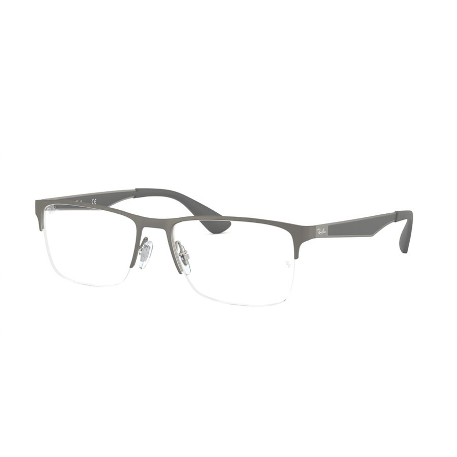 Rame ochelari de vedere unisex Ray-Ban RX6335 2855 Rectangulare Gri originale din Metal cu comanda online