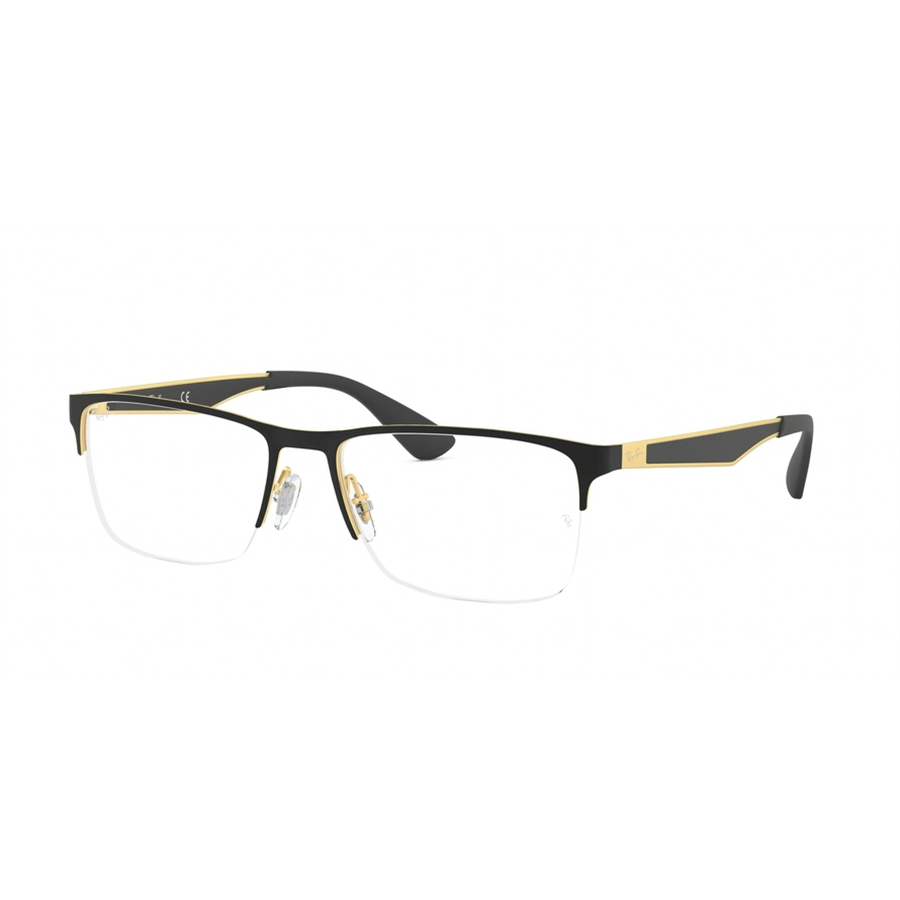 Rame ochelari de vedere unisex Ray-Ban RX6335 2890 Rectangulare Negre originale din Metal cu comanda online