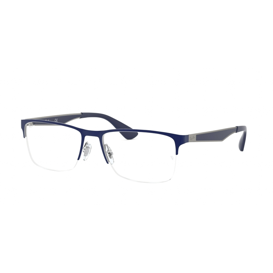 Rame ochelari de vedere unisex Ray-Ban RX6335 2947 Rectangulare Albastre originale din Metal cu comanda online