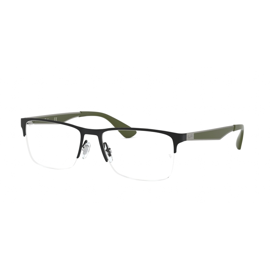 Rame ochelari de vedere unisex Ray-Ban RX6335 3010 Rectangulare Negre originale din Metal cu comanda online