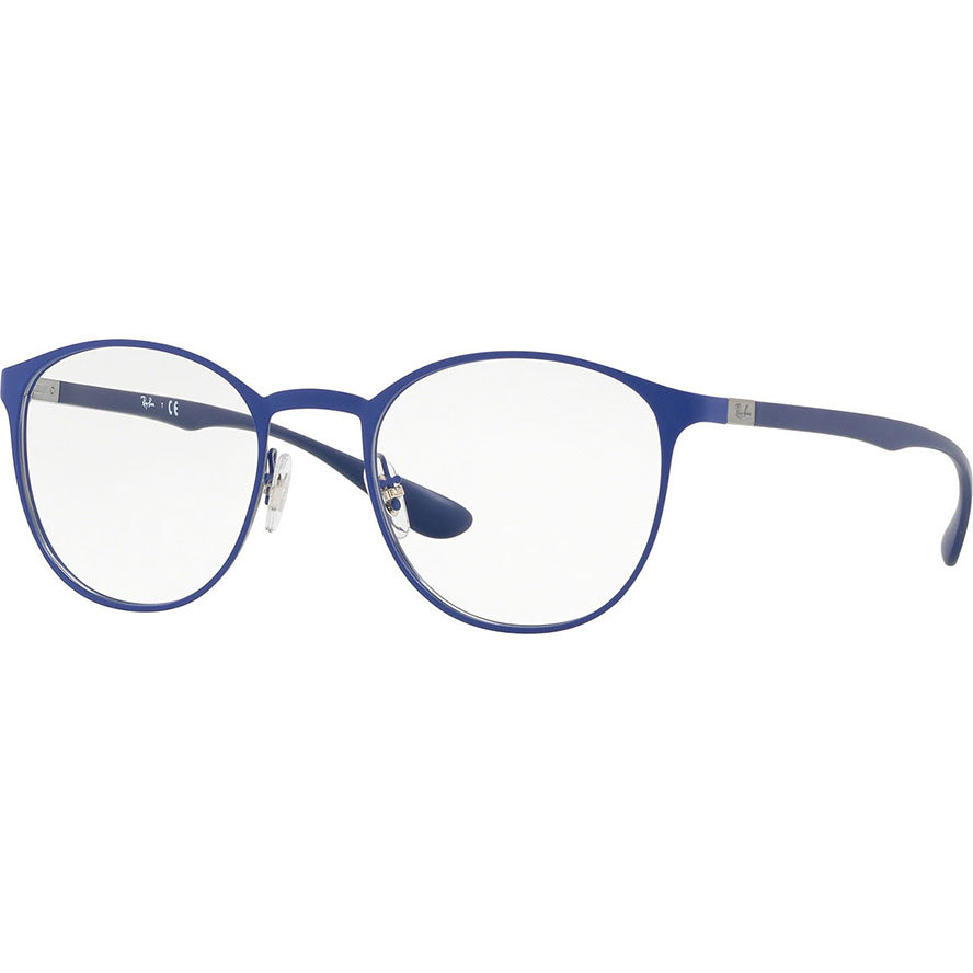 Rame ochelari de vedere unisex Ray-Ban RX6355 2996 Rotunde Albastre originale din Metal cu comanda online