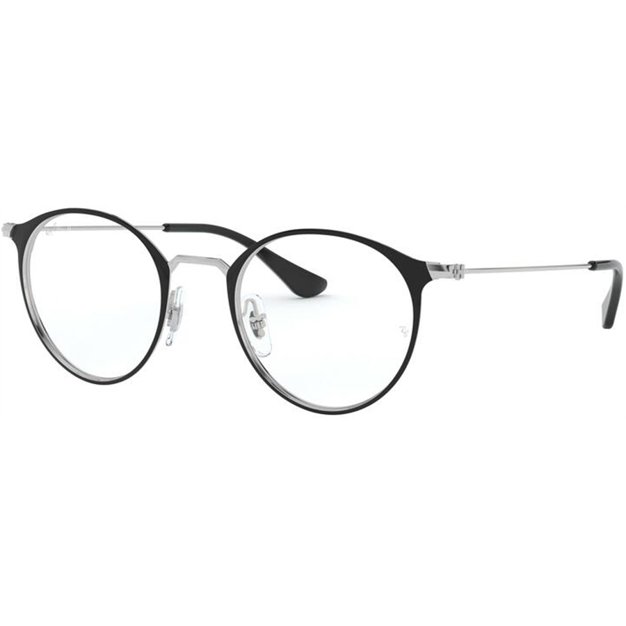 Rame ochelari de vedere unisex Ray-Ban RX6378 2861 Rotunde Negre originale din Metal cu comanda online