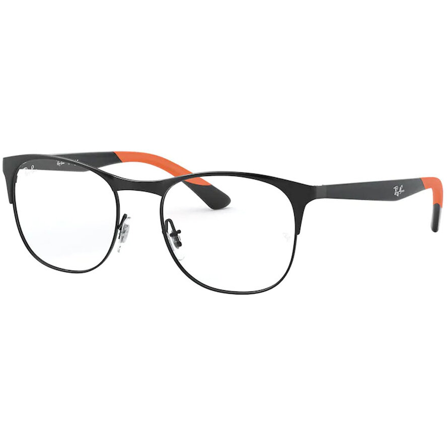 Rame ochelari de vedere unisex Ray-Ban RX6412 2904 Patrate Negre originale din Metal cu comanda online