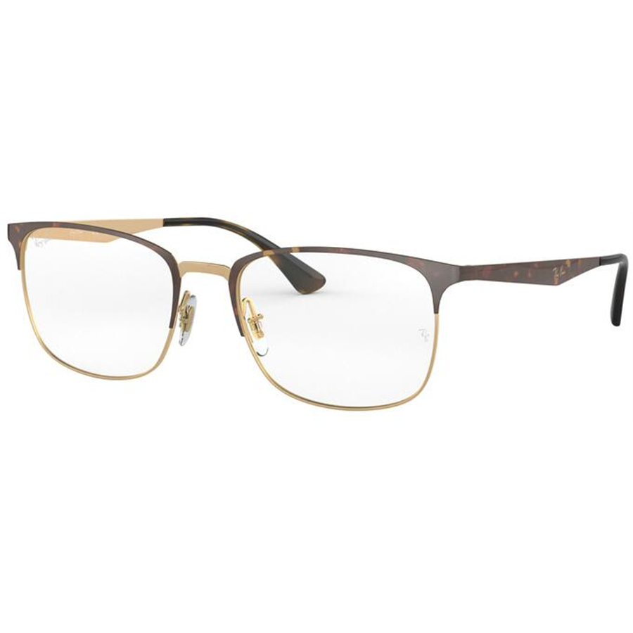 Rame ochelari de vedere unisex Ray-Ban RX6421 3001 Patrate Havana originale din Metal cu comanda online