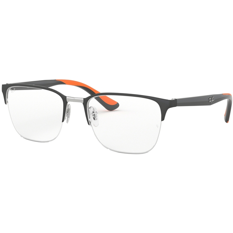 Rame ochelari de vedere unisex Ray-Ban RX6428 3004 Patrate Gri originale din Metal cu comanda online