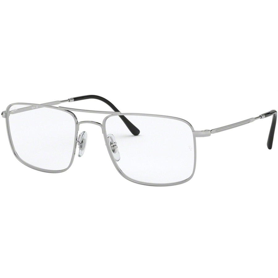 Rame ochelari de vedere unisex Ray-Ban RX6434 2501 Patrate Argintii originale din Metal cu comanda online
