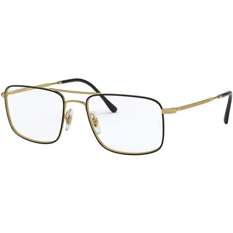Rame ochelari de vedere unisex Ray-Ban RX6434 2946 Patrate Negre originale din Metal cu comanda online