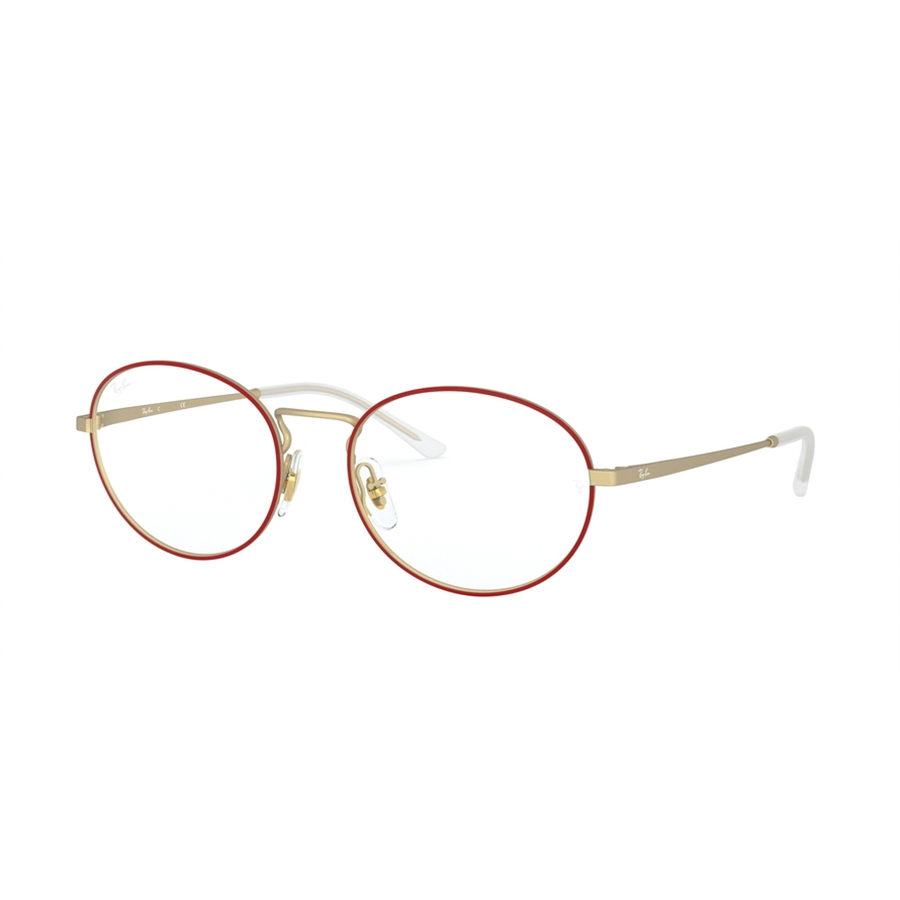 Rame ochelari de vedere unisex Ray-Ban RX6439 3052 Ovale Rosii originale din Metal cu comanda online