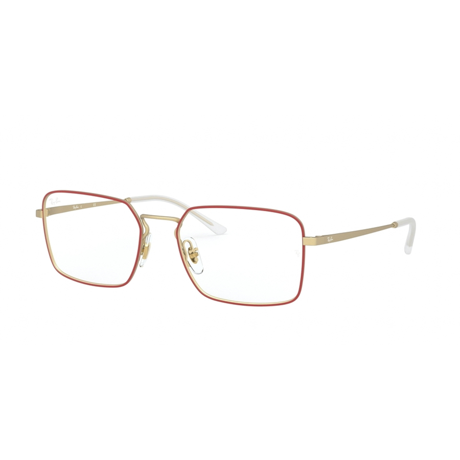 Rame ochelari de vedere unisex Ray-Ban RX6440 3052 Patrate Rosii originale din Metal cu comanda online