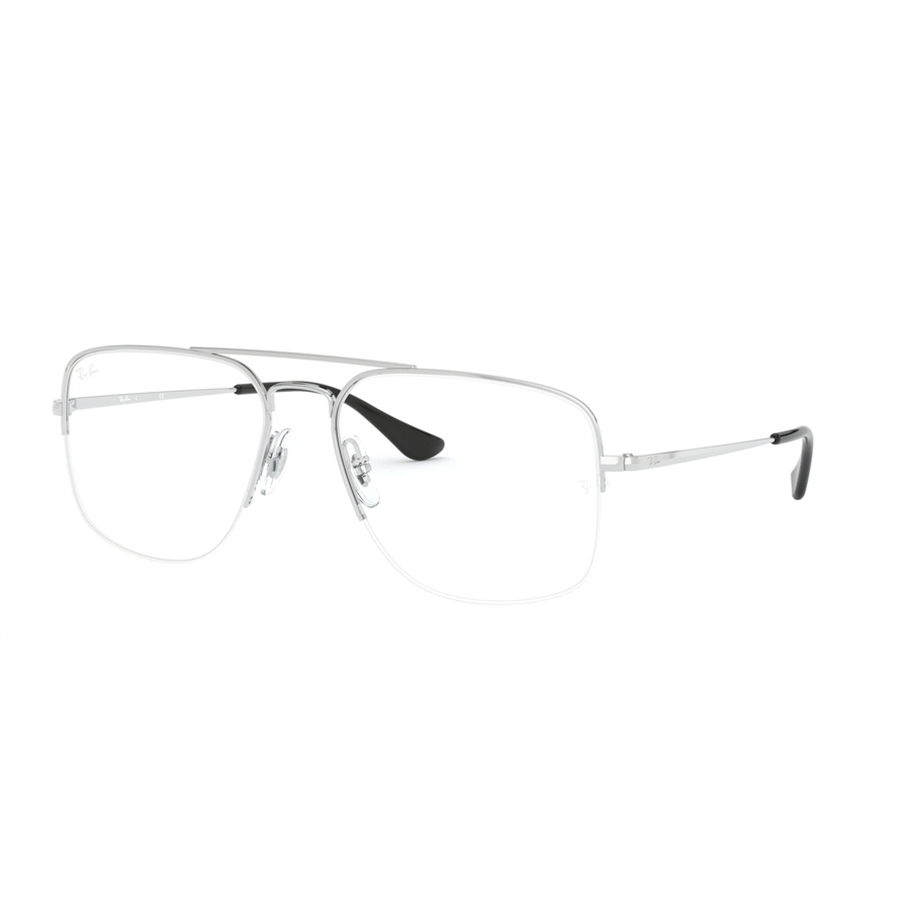Rame ochelari de vedere unisex Ray-Ban RX6441 2501 Patrate Argintii originale din Metal cu comanda online