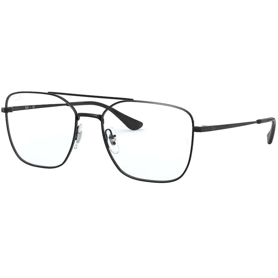 Rame ochelari de vedere unisex Ray-Ban RX6450 2509 Patrate Negre originale din Metal cu comanda online
