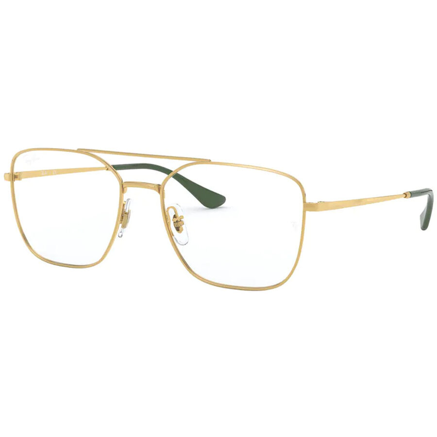 Rame ochelari de vedere unisex Ray-Ban RX6450 3081 Patrate Aurii originale din Metal cu comanda online