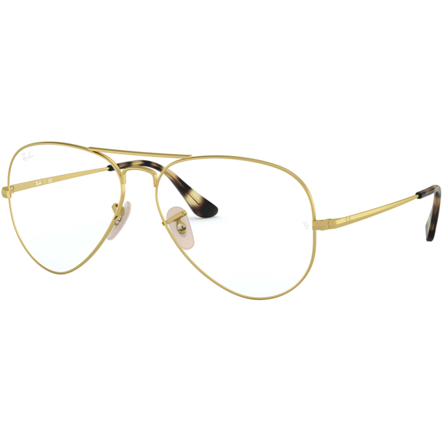 Rame ochelari de vedere unisex Ray-Ban RX6489 3033 Pilot Aurii originale din Metal cu comanda online