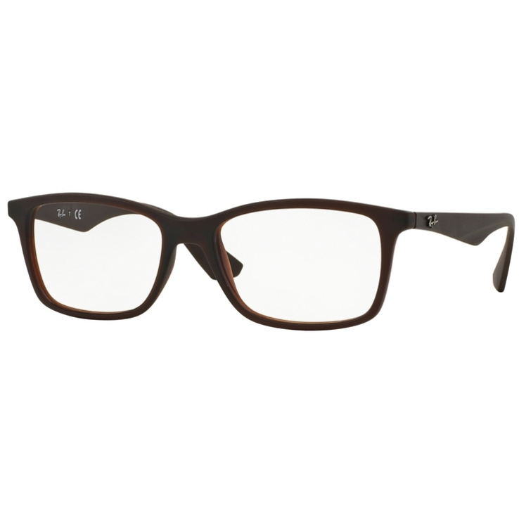 Rame ochelari de vedere unisex Ray-Ban RX7047 5451 Rectangulare Maro originale din Plastic cu comanda online