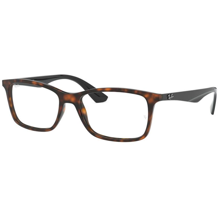 Rame ochelari de vedere unisex Ray-Ban RX7047 5847 Patrate Havana originale din Plastic cu comanda online