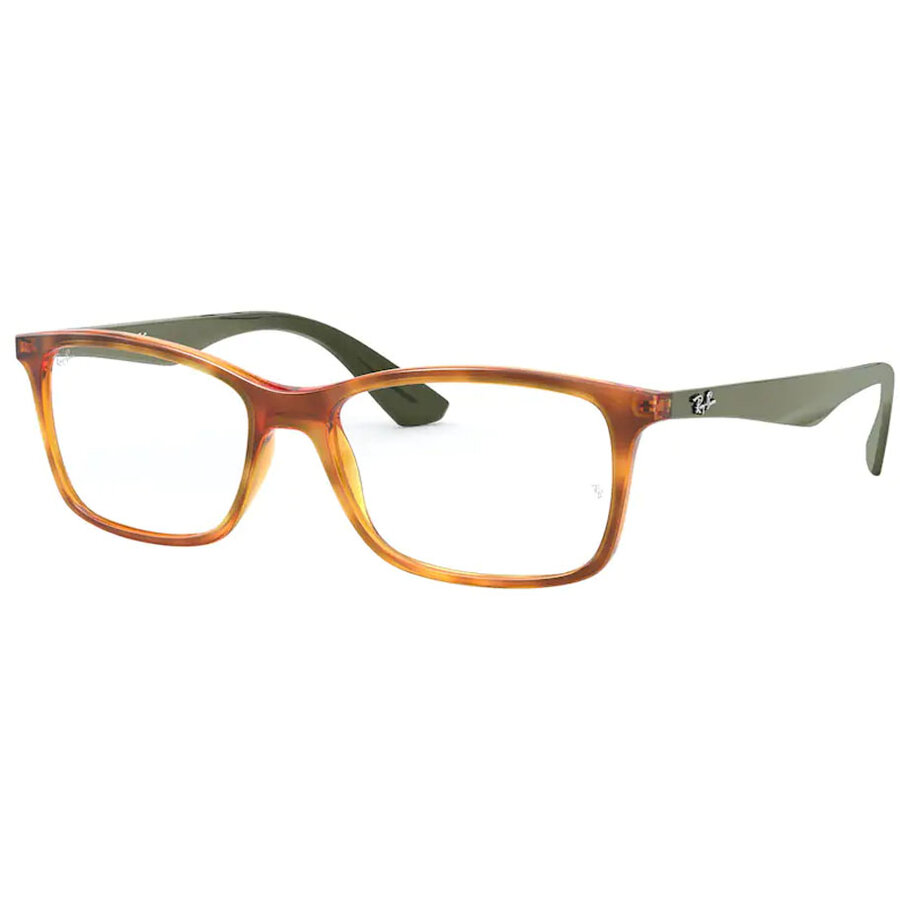 Rame ochelari de vedere unisex Ray-Ban RX7047 5990 Rectangulare Havana originale din Plastic cu comanda online