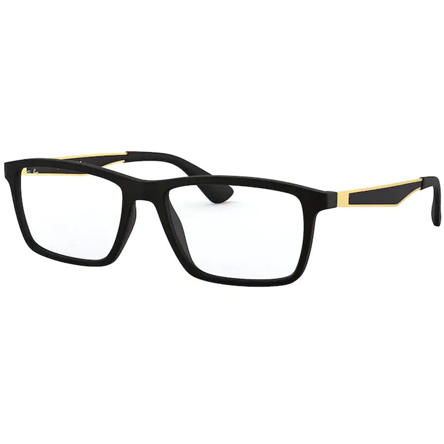 Rame ochelari de vedere unisex Ray-Ban RX7056 5644 Patrate Negre originale din Plastic cu comanda online