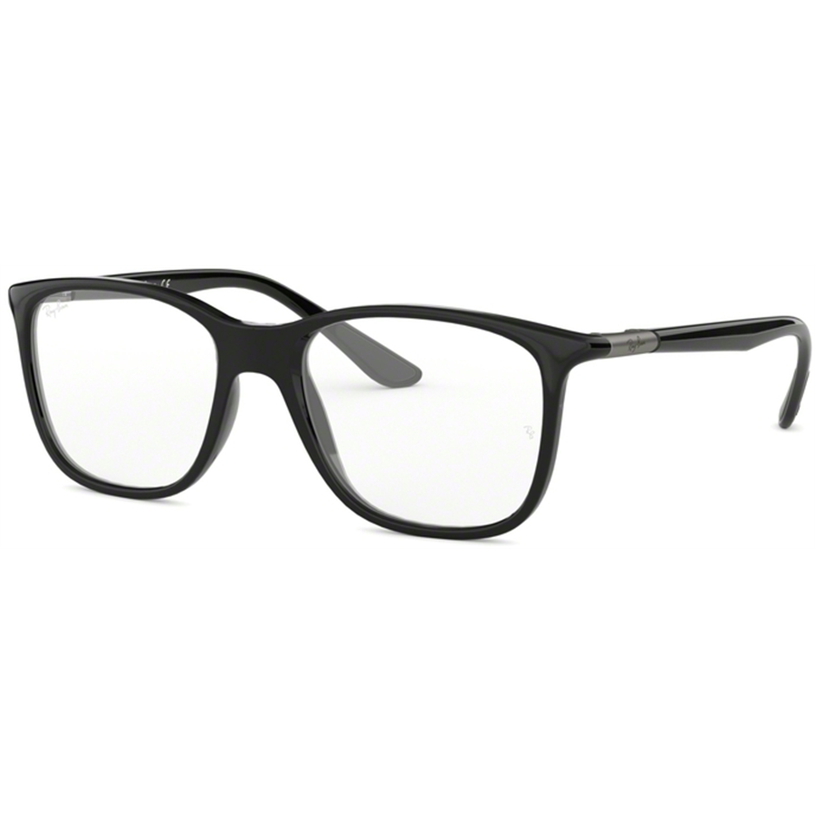 Rame ochelari de vedere unisex Ray-Ban RX7143 2000 Patrate Negre originale din Plastic cu comanda online
