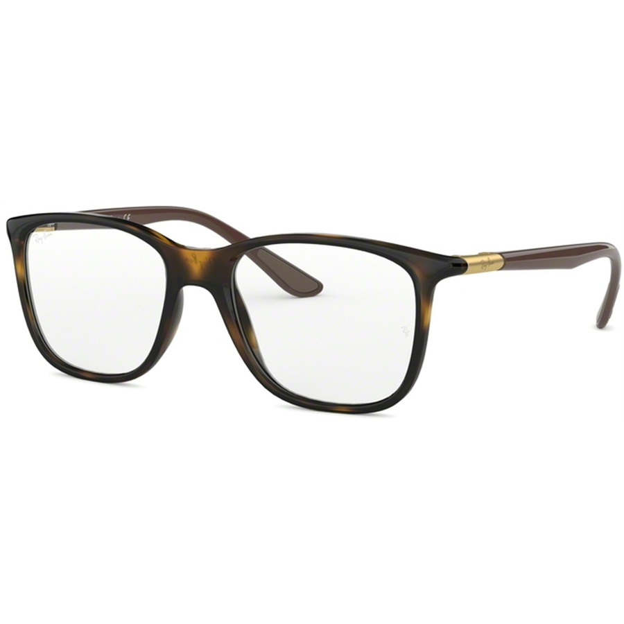Rame ochelari de vedere unisex Ray-Ban RX7143 2012 Patrate Havana originale din Plastic cu comanda online