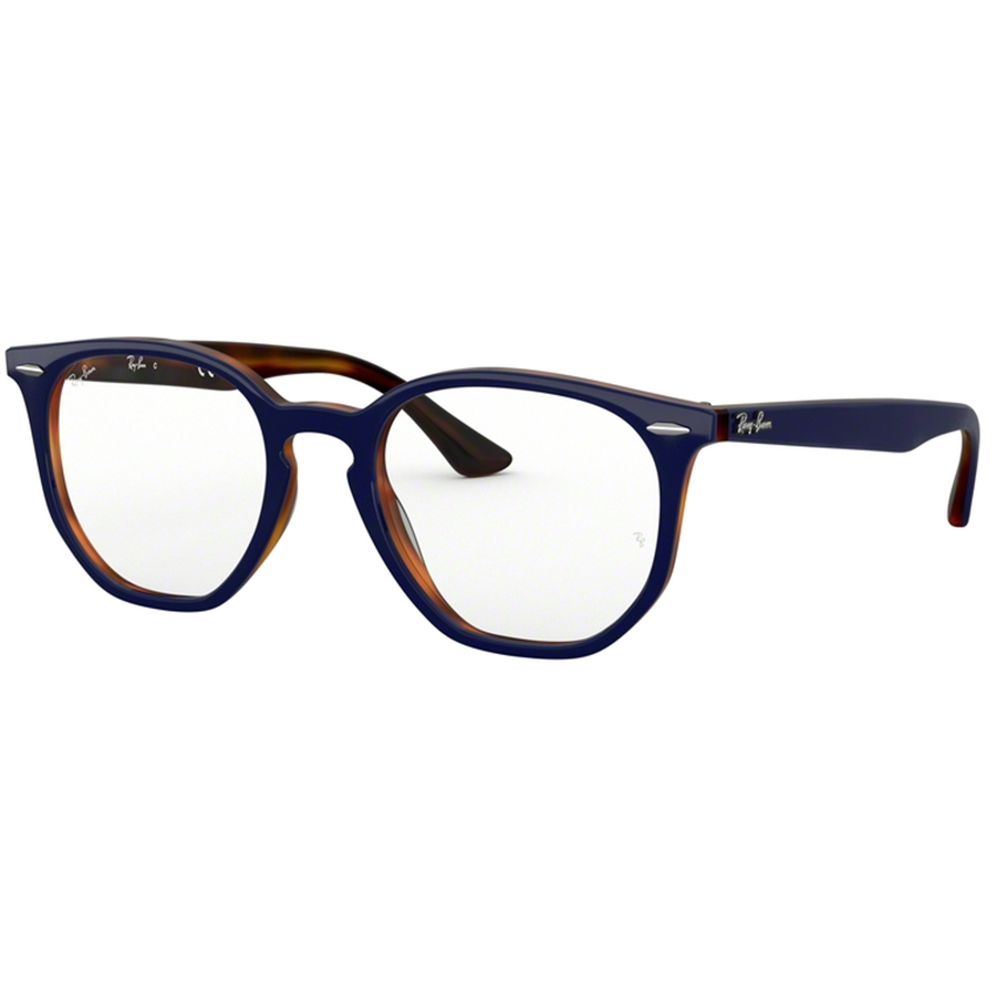 Rame ochelari de vedere unisex Ray-Ban RX7151 5910 Rotunde Albastre originale din Plastic cu comanda online