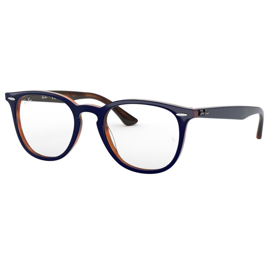 Rame ochelari de vedere unisex Ray-Ban RX7159 5910 Rotunde Albastre originale din Plastic cu comanda online
