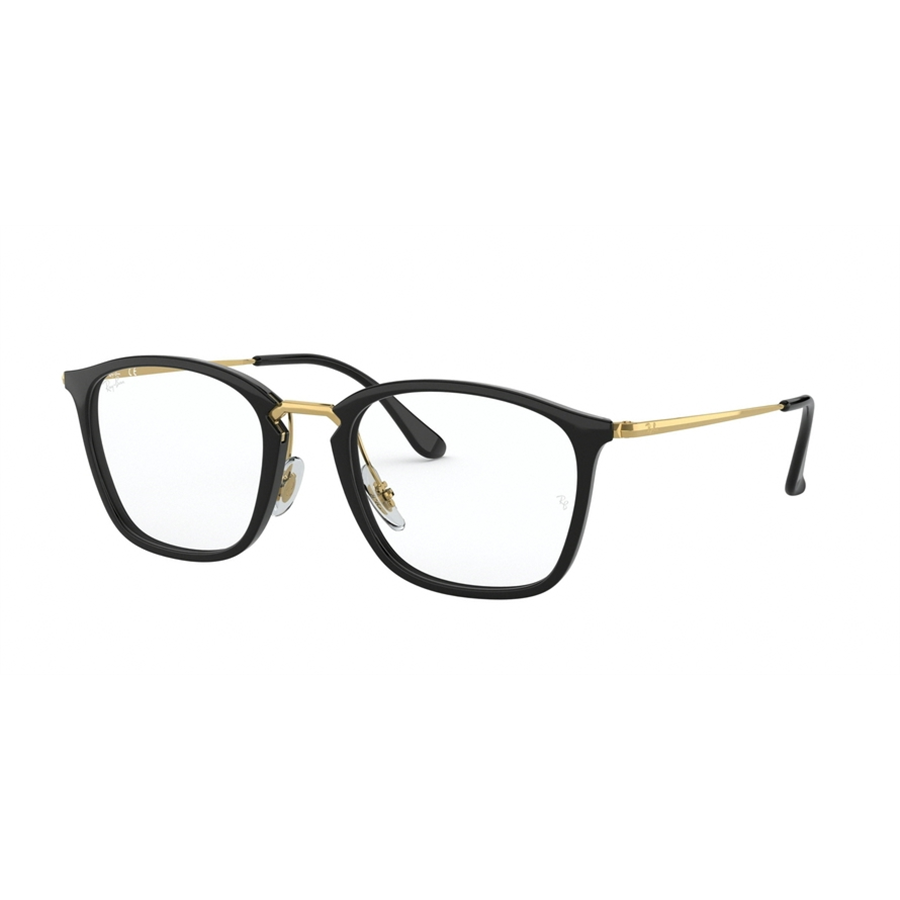 Rame ochelari de vedere unisex Ray-Ban RX7164 2000 Patrate Negre originale din Plastic cu comanda online