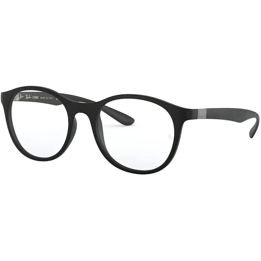Rame ochelari de vedere unisex Ray-Ban RX7166 5204 Rotunde Negre originale din Plastic cu comanda online