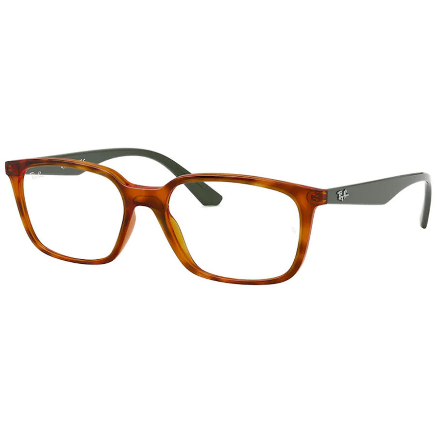 Rame ochelari de vedere unisex Ray-Ban RX7176 5990 Rectangulare Havana originale din Plastic cu comanda online