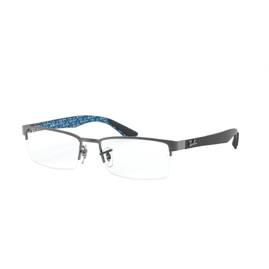 Rame ochelari de vedere unisex Ray-Ban RX8412 2502 Rectangulare Gri originale din Metal cu comanda online