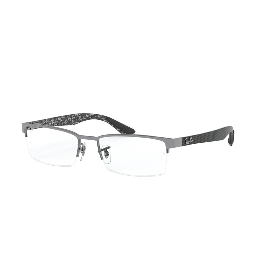 Rame ochelari de vedere unisex Ray-Ban RX8412 2893 Rectangulare Gri originale din Metal cu comanda online
