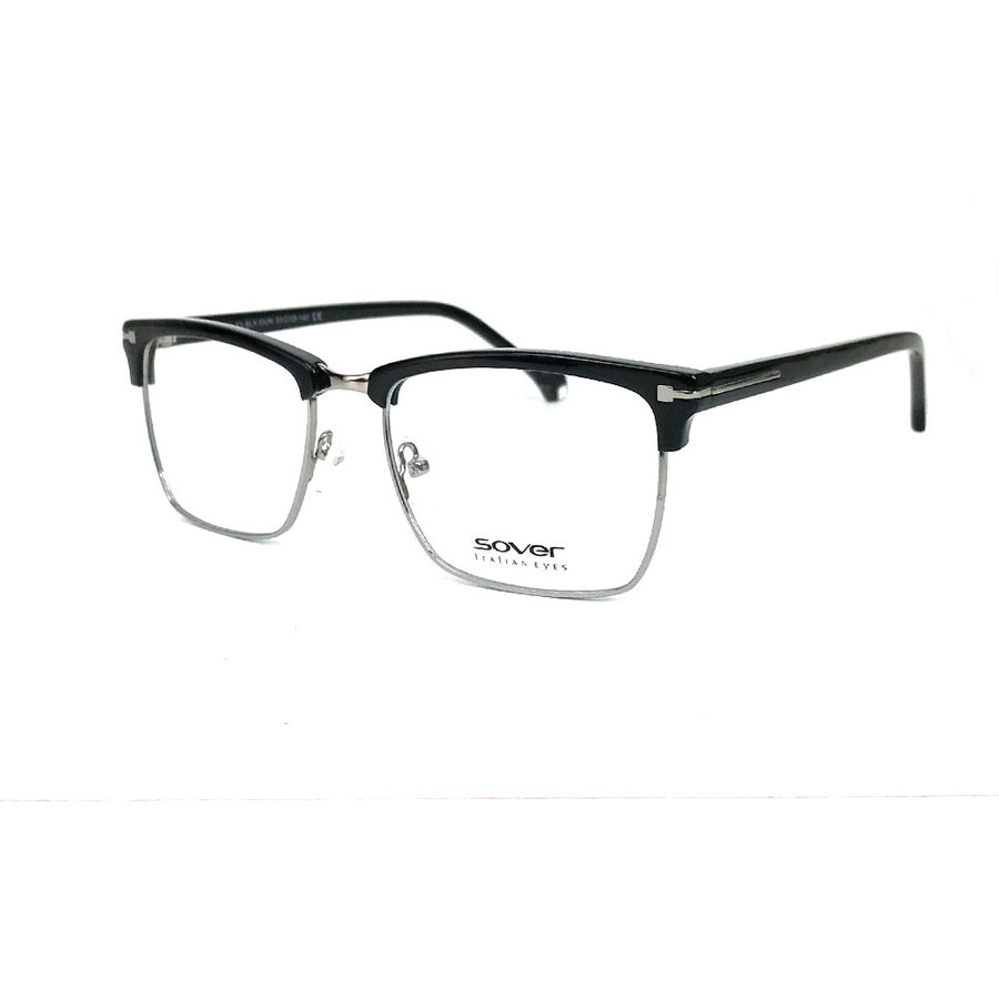 Rame ochelari de vedere unisex SOVER SO5510-53-BLK GUN Rectangulare Negre originale din Plastic cu comanda online