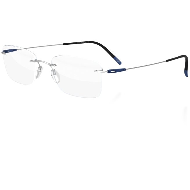 Rame ochelari de vedere unisex Silhouette 5500 AV 7000 Rectangulare Albastre originale din Metal cu comanda online